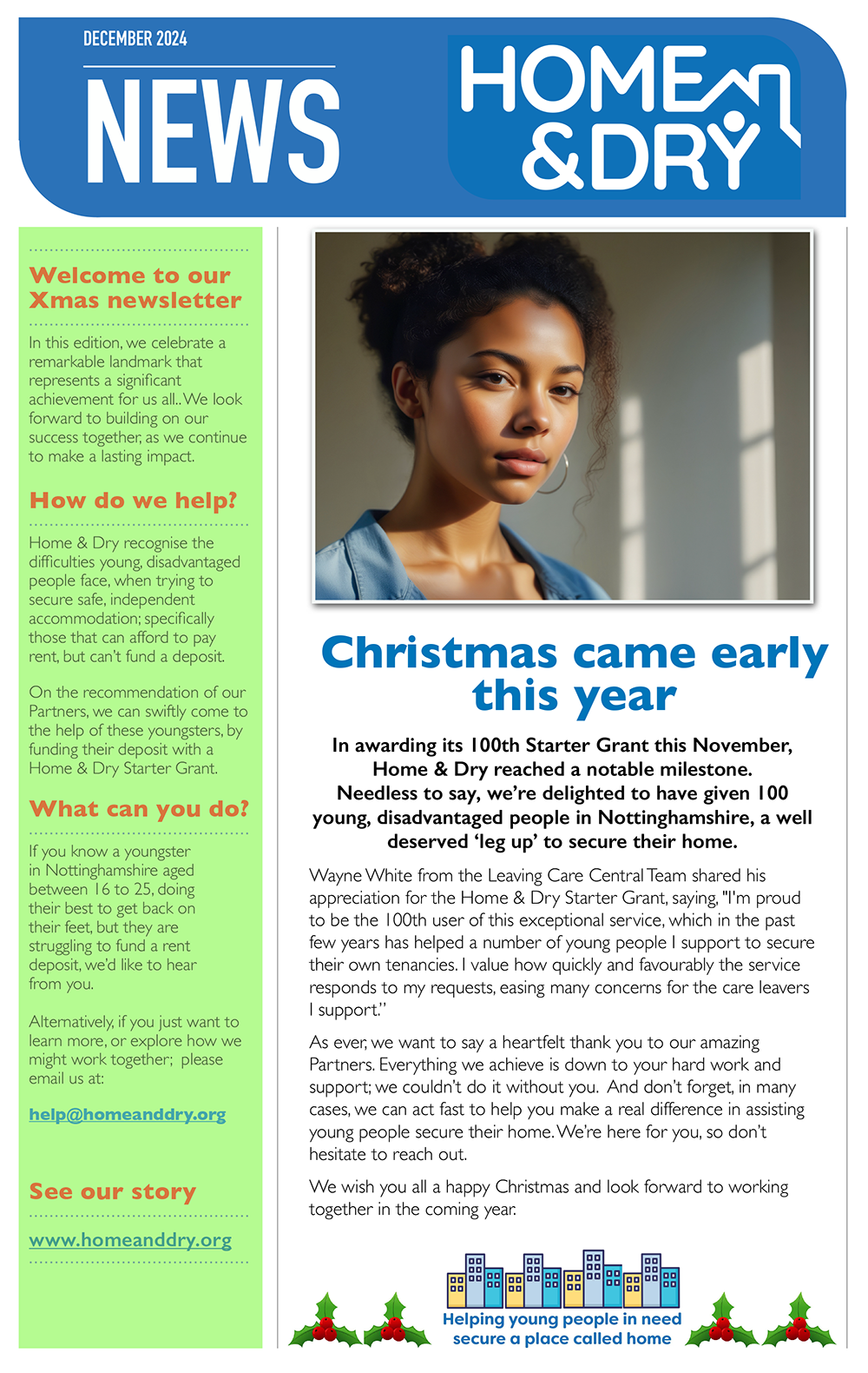 Issue 10 Home & Dry newsletter Dec 24